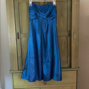 Blue strapless dress size 10